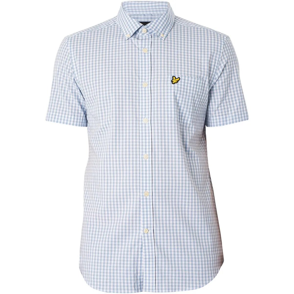 Camisa De Manga Corta Y Corte Slim A Cuadros