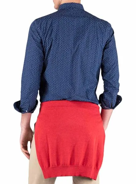 camisa el ganso flowers azul para hombre