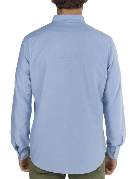 Camisa El Pulpo Oxford Lisa Azul Para Hombre
