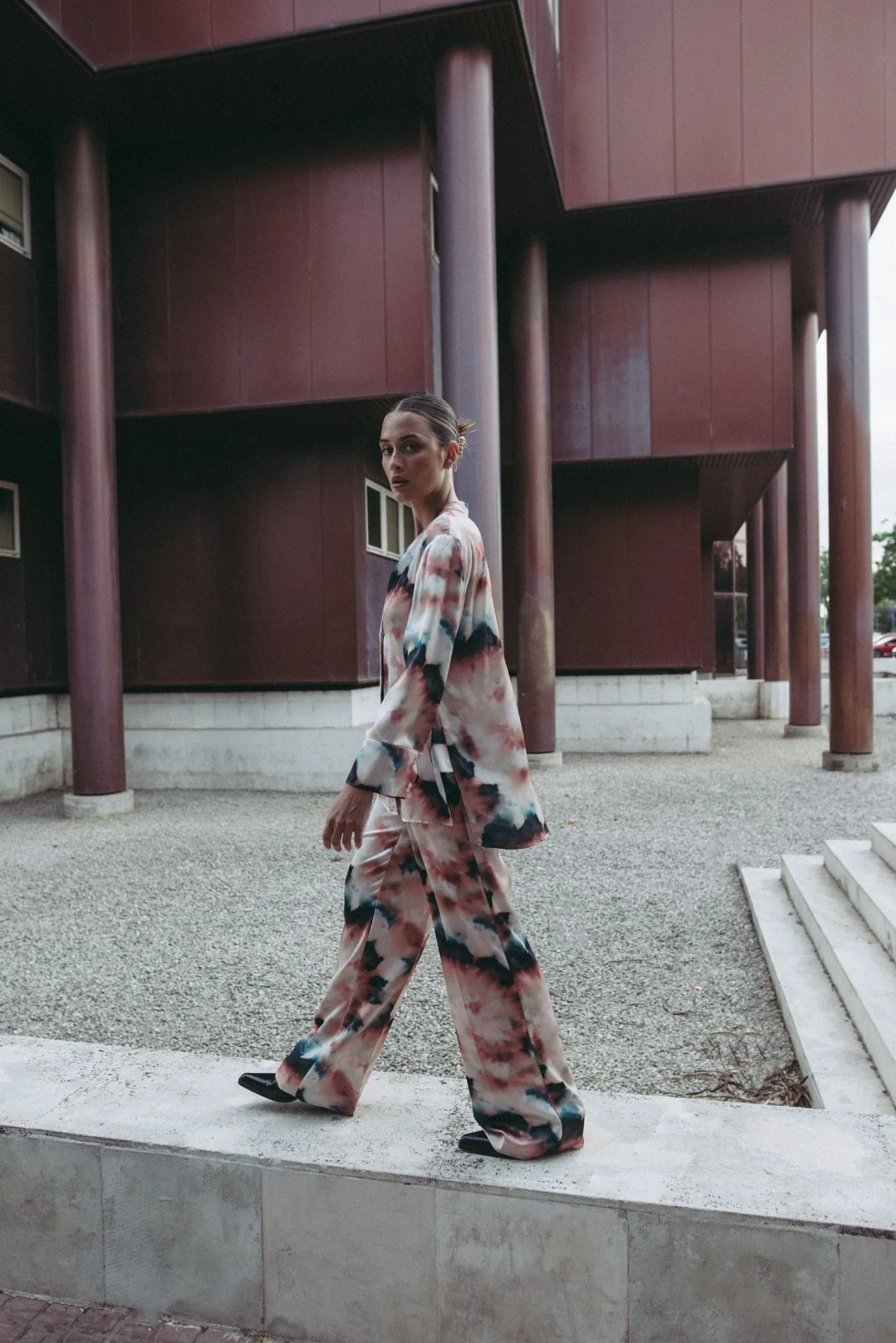 Camisa estampada tie dye para mujer