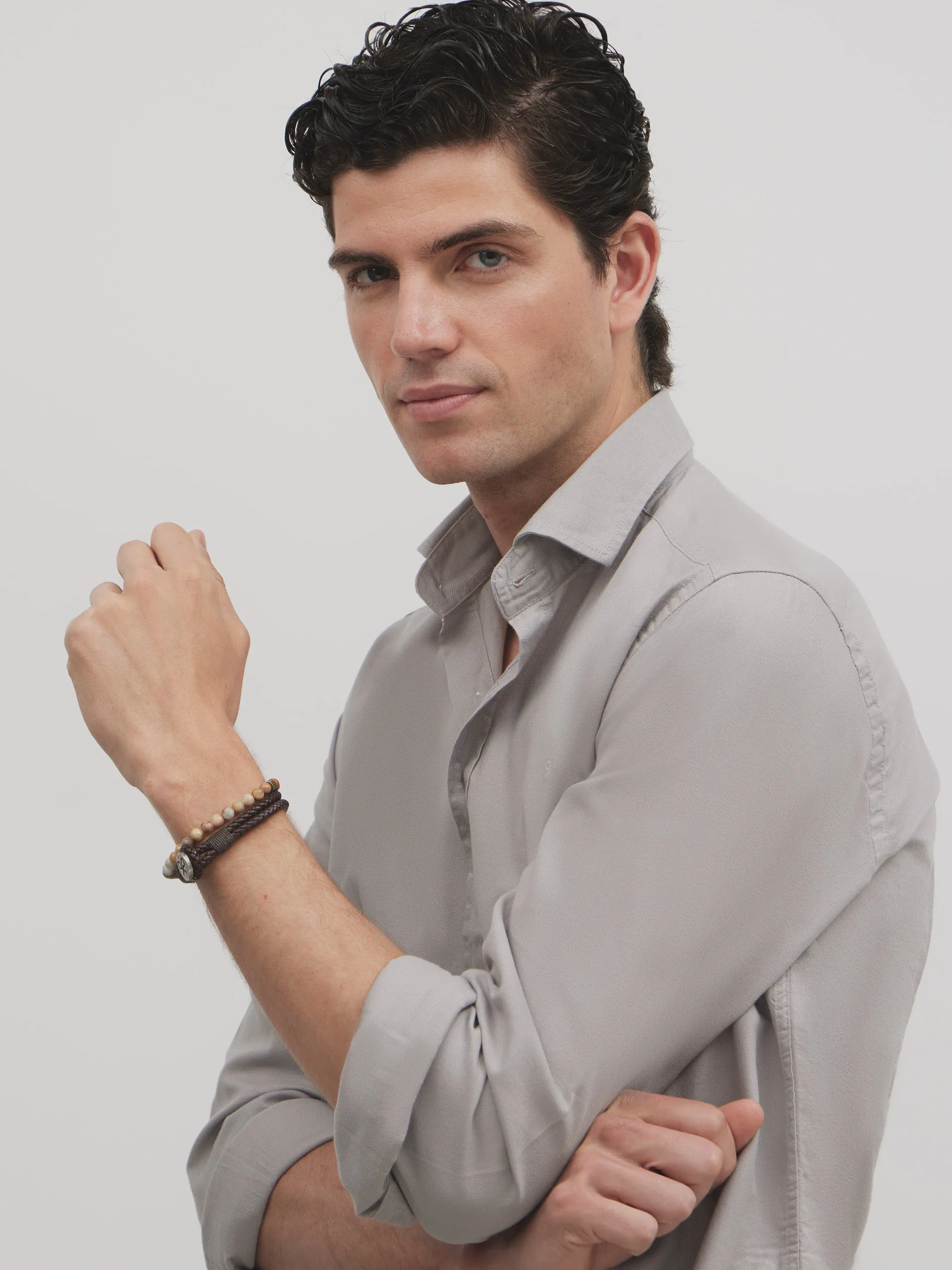 Camisa sport silbon light structure gris medio