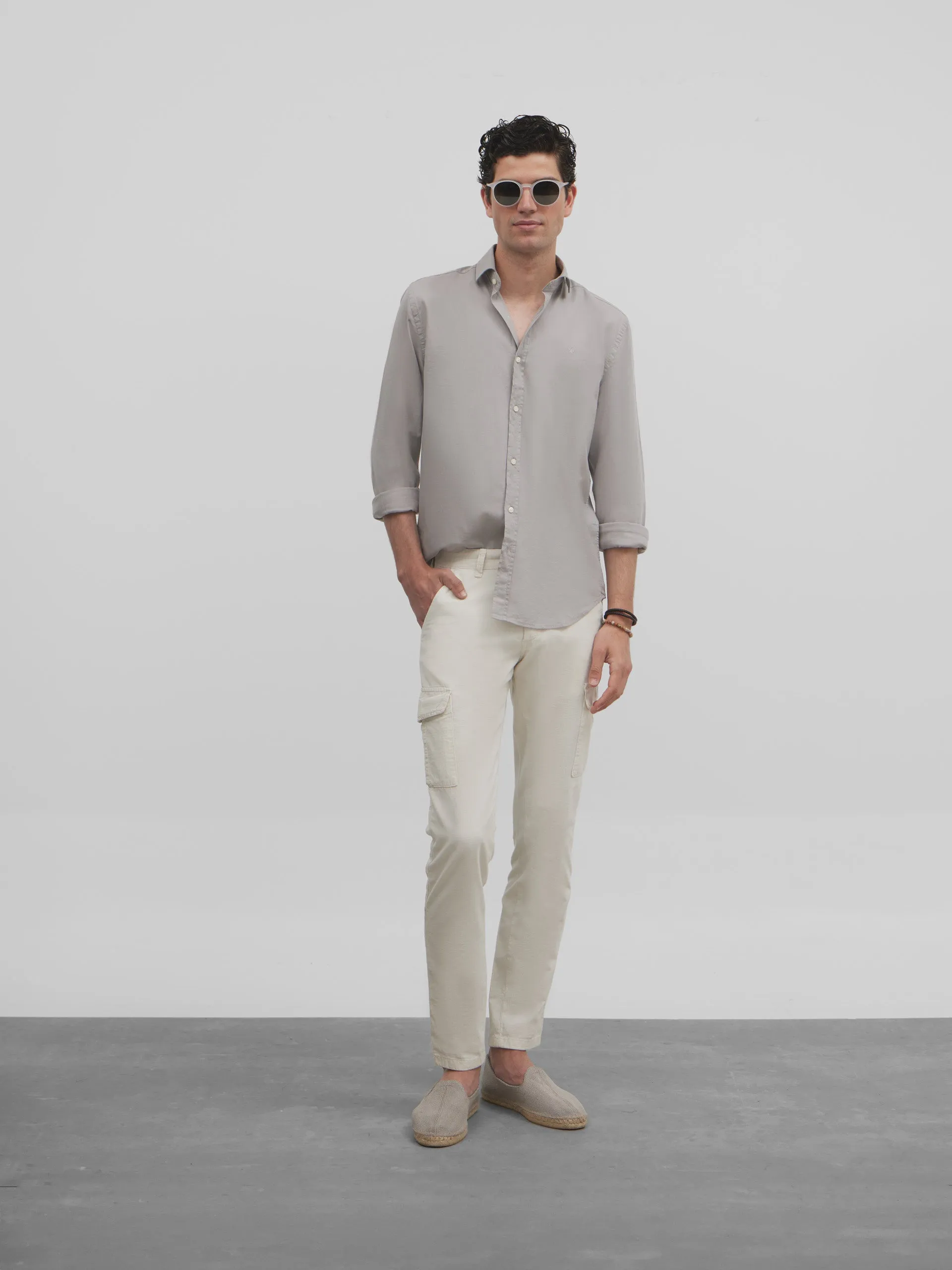 Camisa sport silbon light structure gris medio