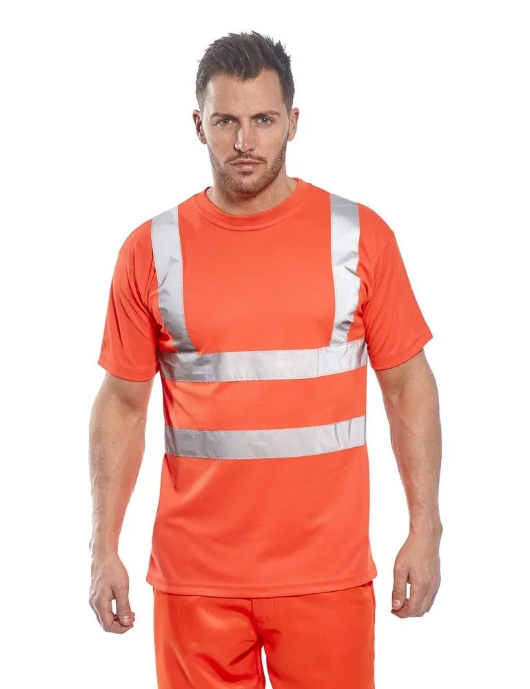 Camiseta de alta visibilidad Naranja norma RIS 