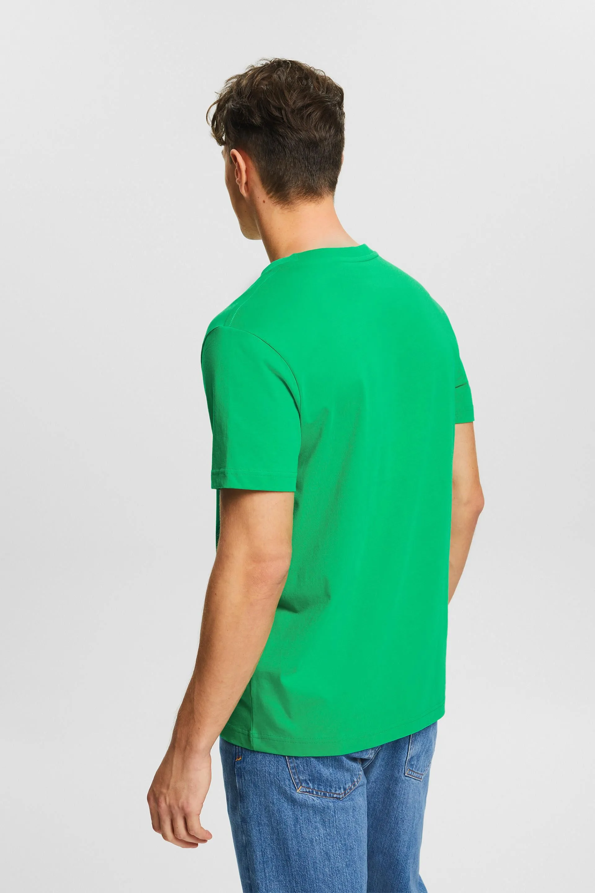 Camiseta de jersey con cuello redondo
