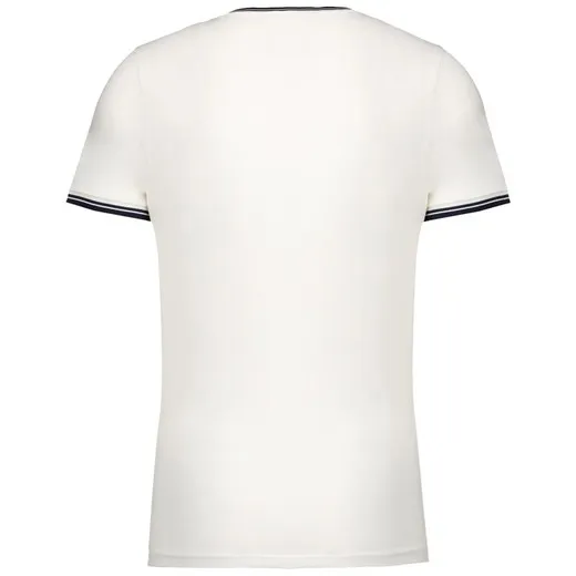Camiseta de punto piqué con cuello redondo de hombre