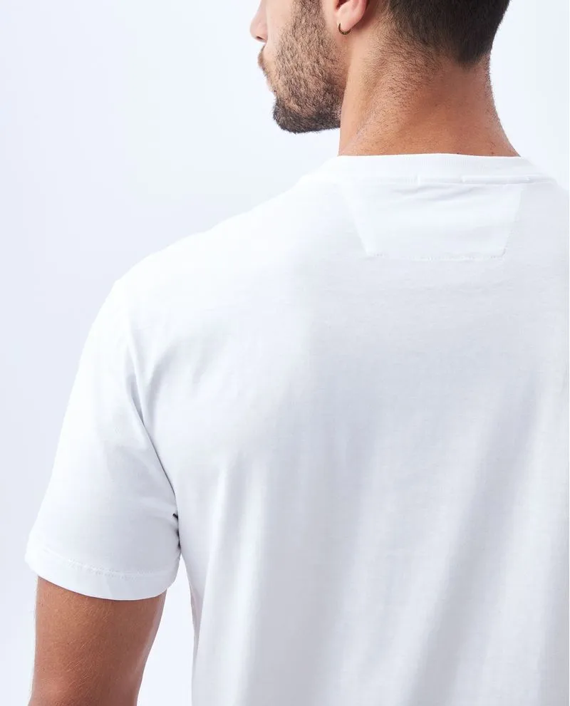 Camiseta estampada en frente para hombre