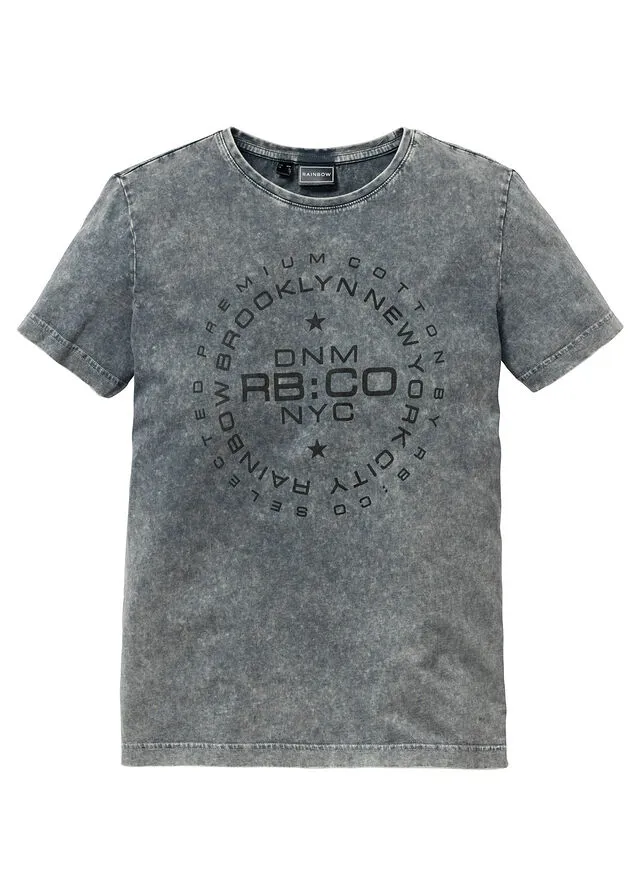 Camiseta Gris con efecto lavado
