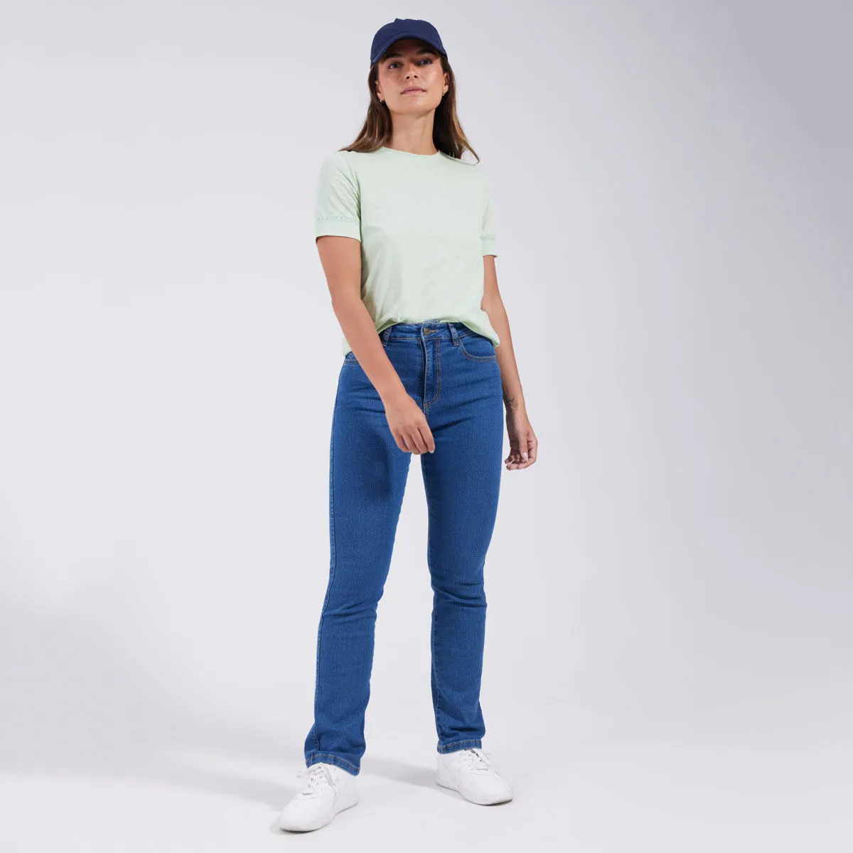 Camiseta Manga Corta Con Bordado
