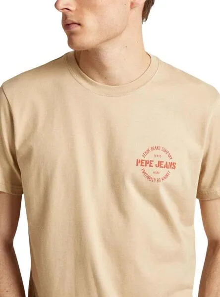 Camiseta Pepe Jeans Craig Tostado Para Hombre