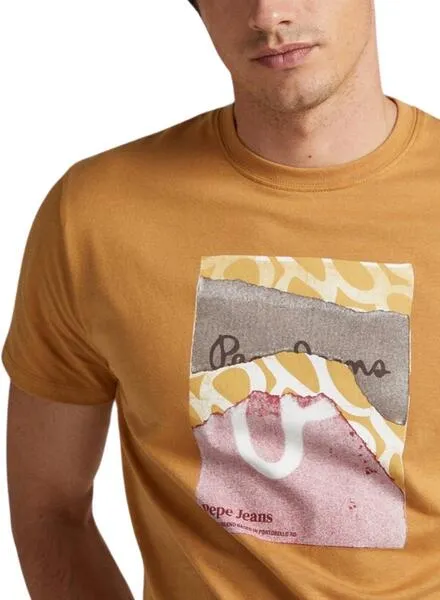 Camiseta Pepe Jeans Kenelm Camel Para Hombre