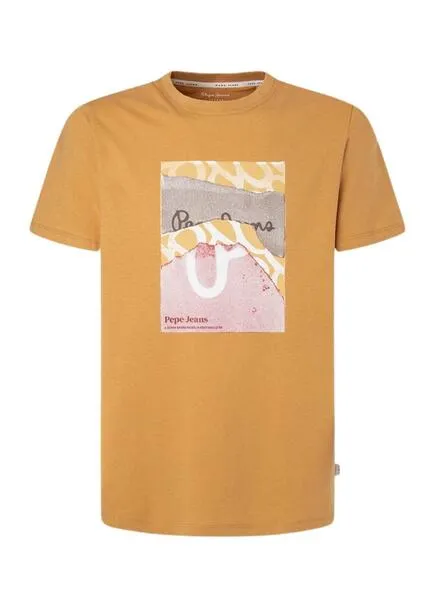 Camiseta Pepe Jeans Kenelm Camel Para Hombre
