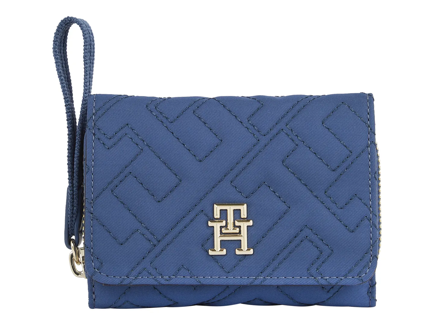 Cartera Tommy Hilfiger Monograma Color Azul