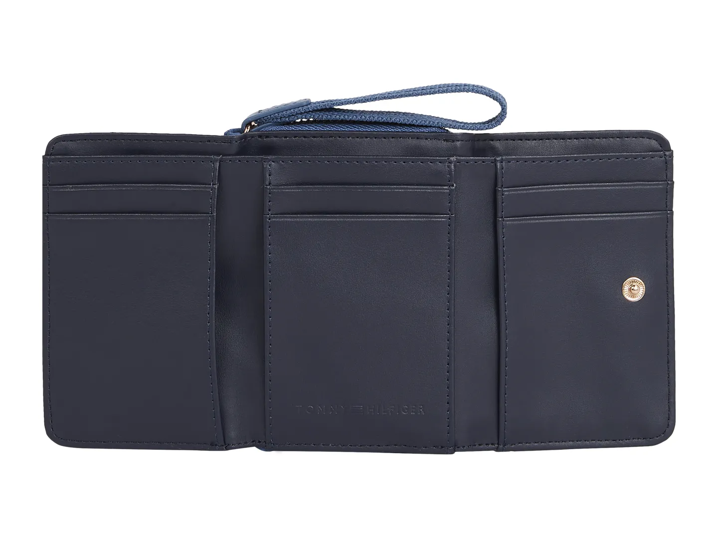 Cartera Tommy Hilfiger Monograma Color Azul