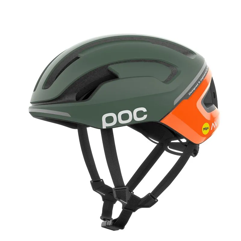 Casco de ciclismo Poc Bike Omne Beacon MIPS (Naranja fluorescente AVIP/Verde epidote mate)
