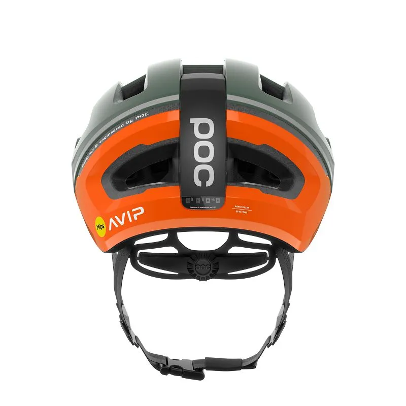 Casco de ciclismo Poc Bike Omne Beacon MIPS (Naranja fluorescente AVIP/Verde epidote mate)