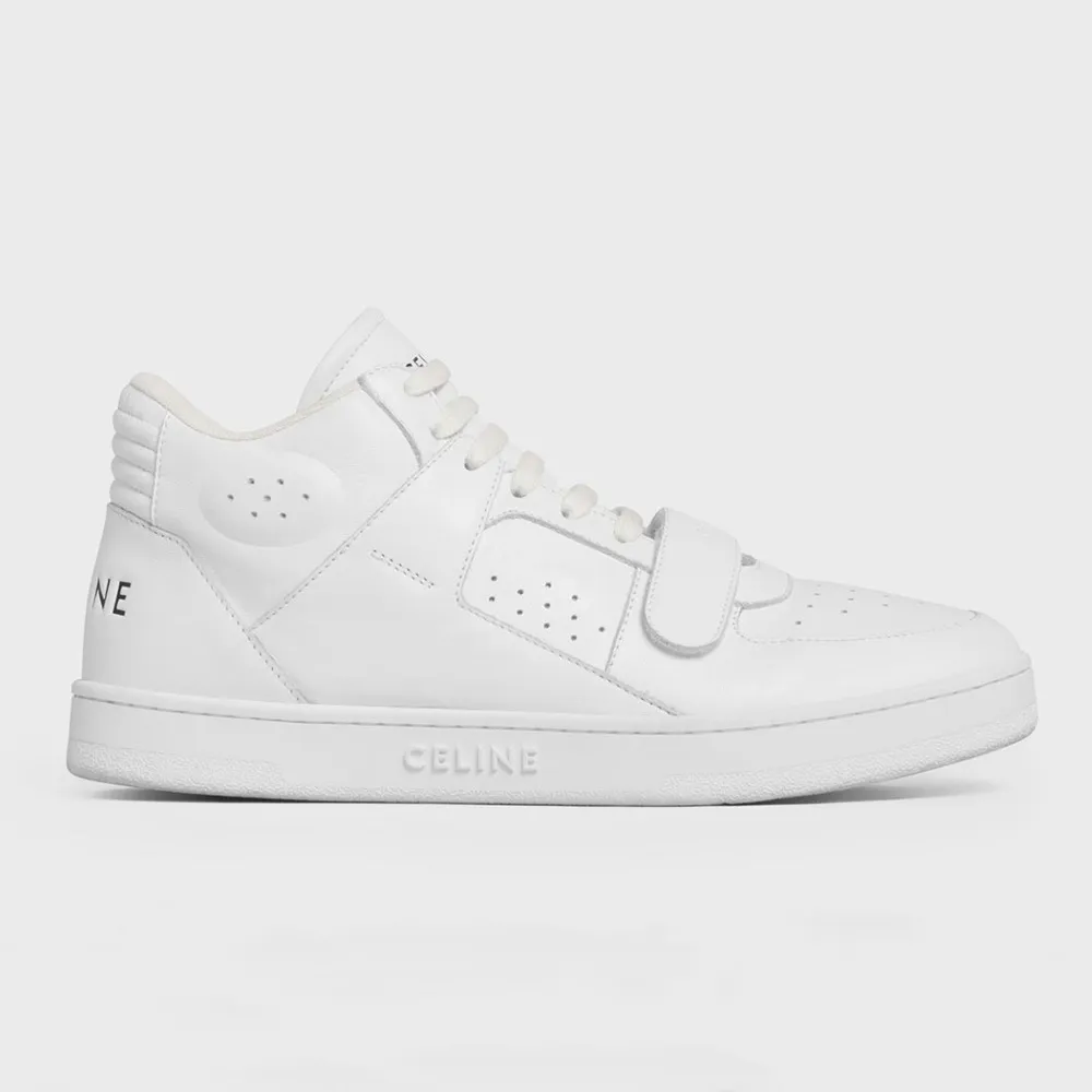 CELINE MUJER CT02 MID SNEAKER CON SCRATCH EN PIEL DE BECERROBLANCO