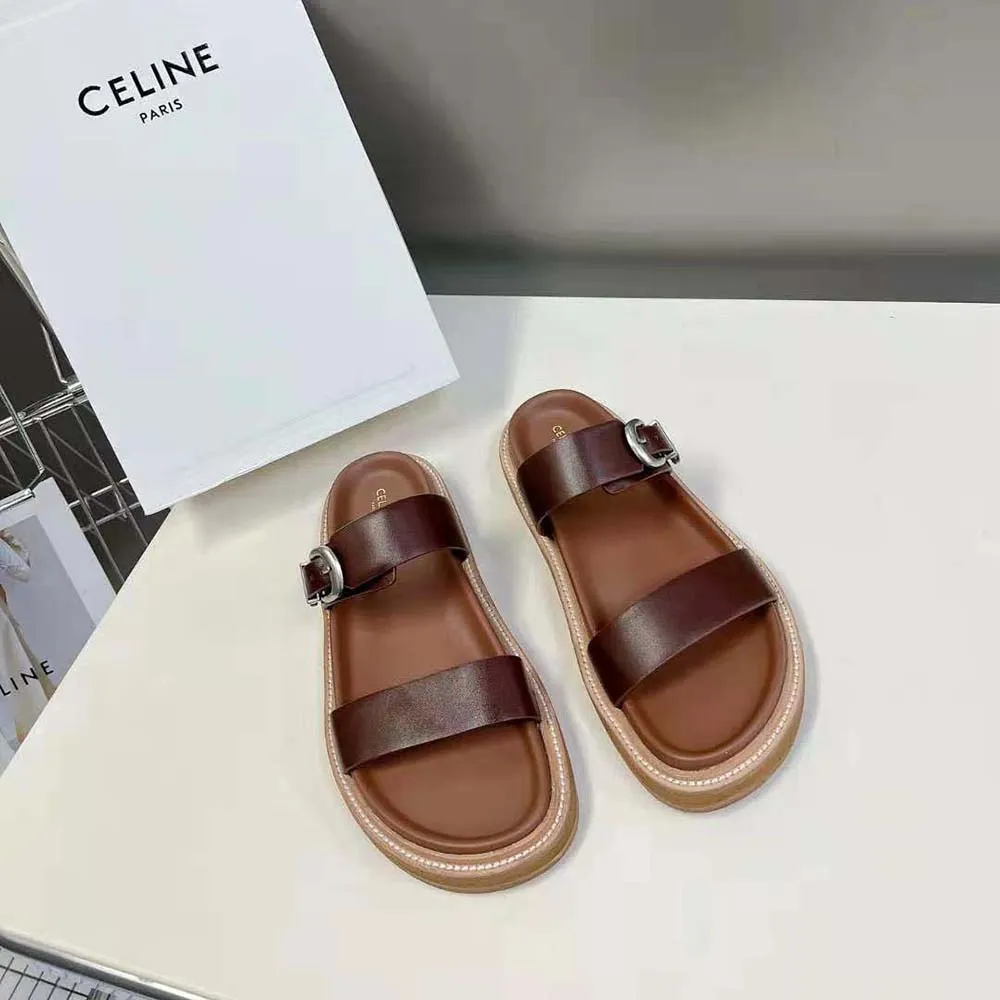 Celine Mujer Tippi de piel de becerro– Bronceado Vegetal