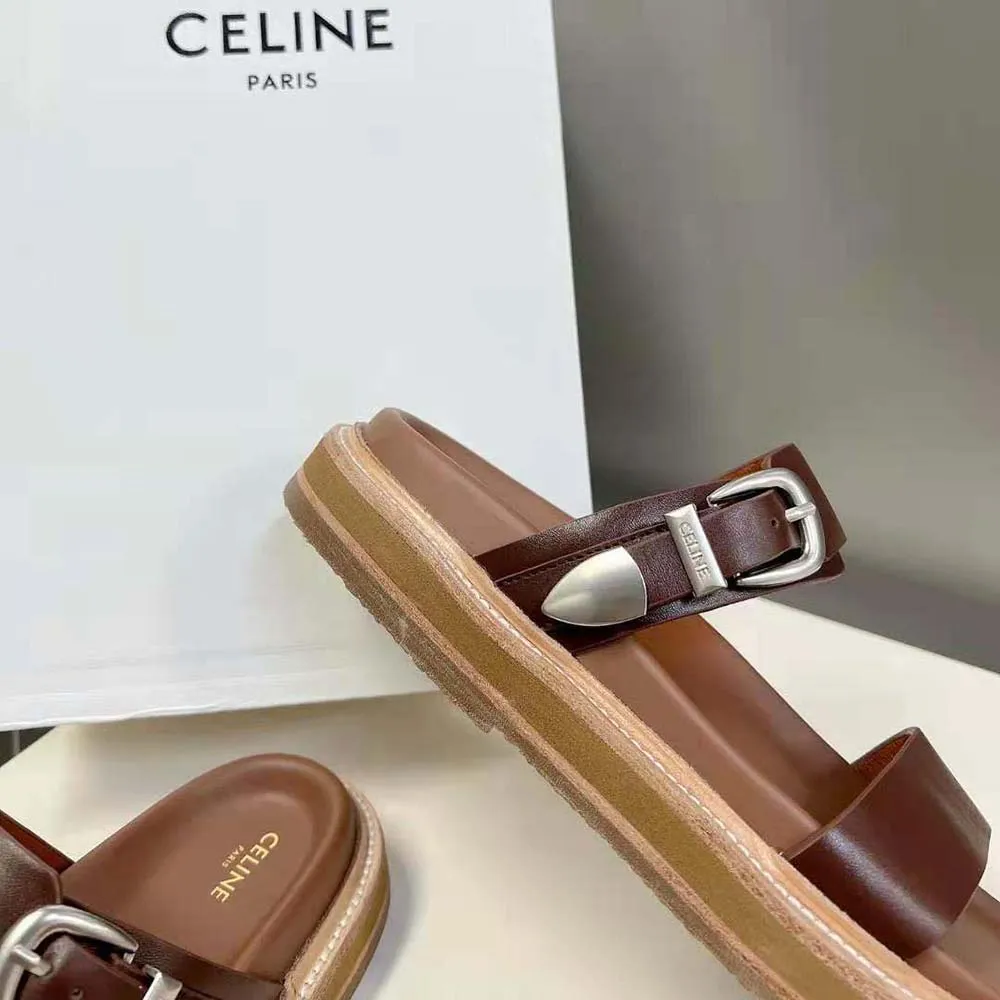Celine Mujer Tippi de piel de becerro– Bronceado Vegetal