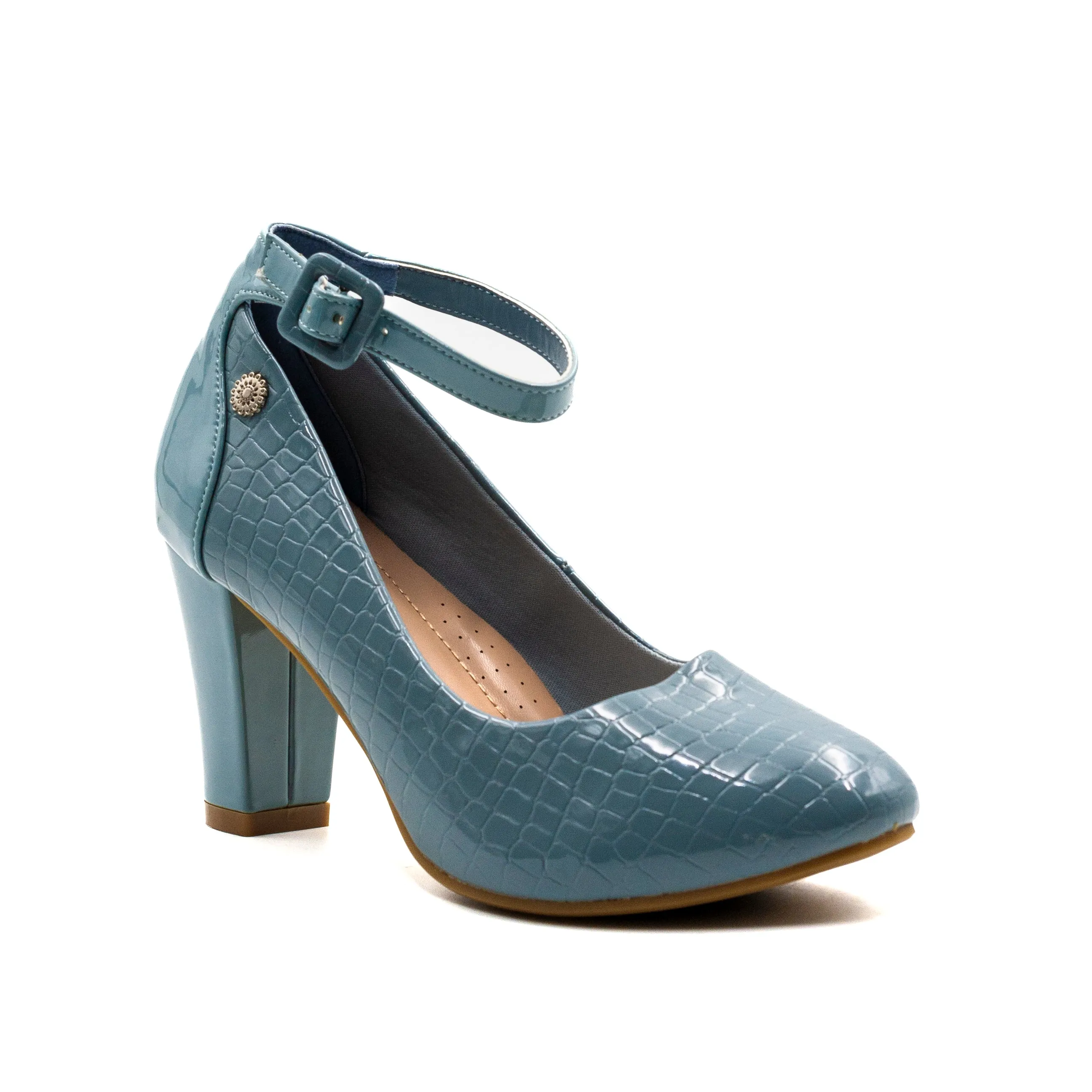 Chalada Zapato vestir con hebilla mujer color Celeste