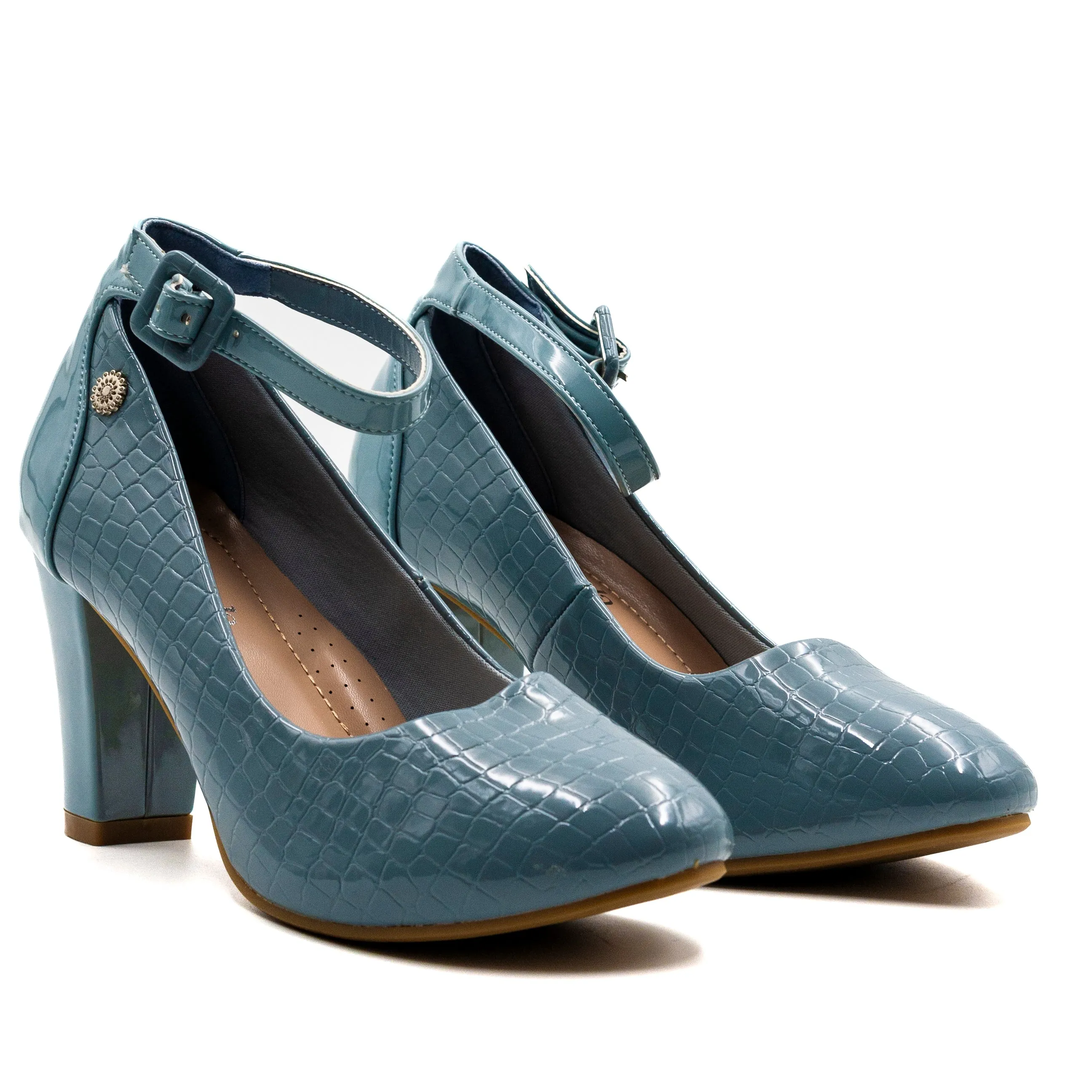 Chalada Zapato vestir con hebilla mujer color Celeste