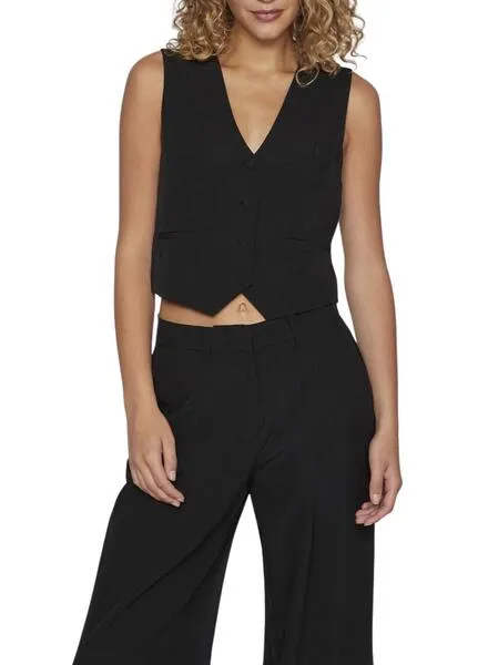 Chaleco Vila Visima Negro Para Mujer