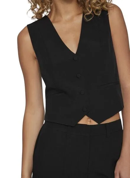 Chaleco Vila Visima Negro Para Mujer