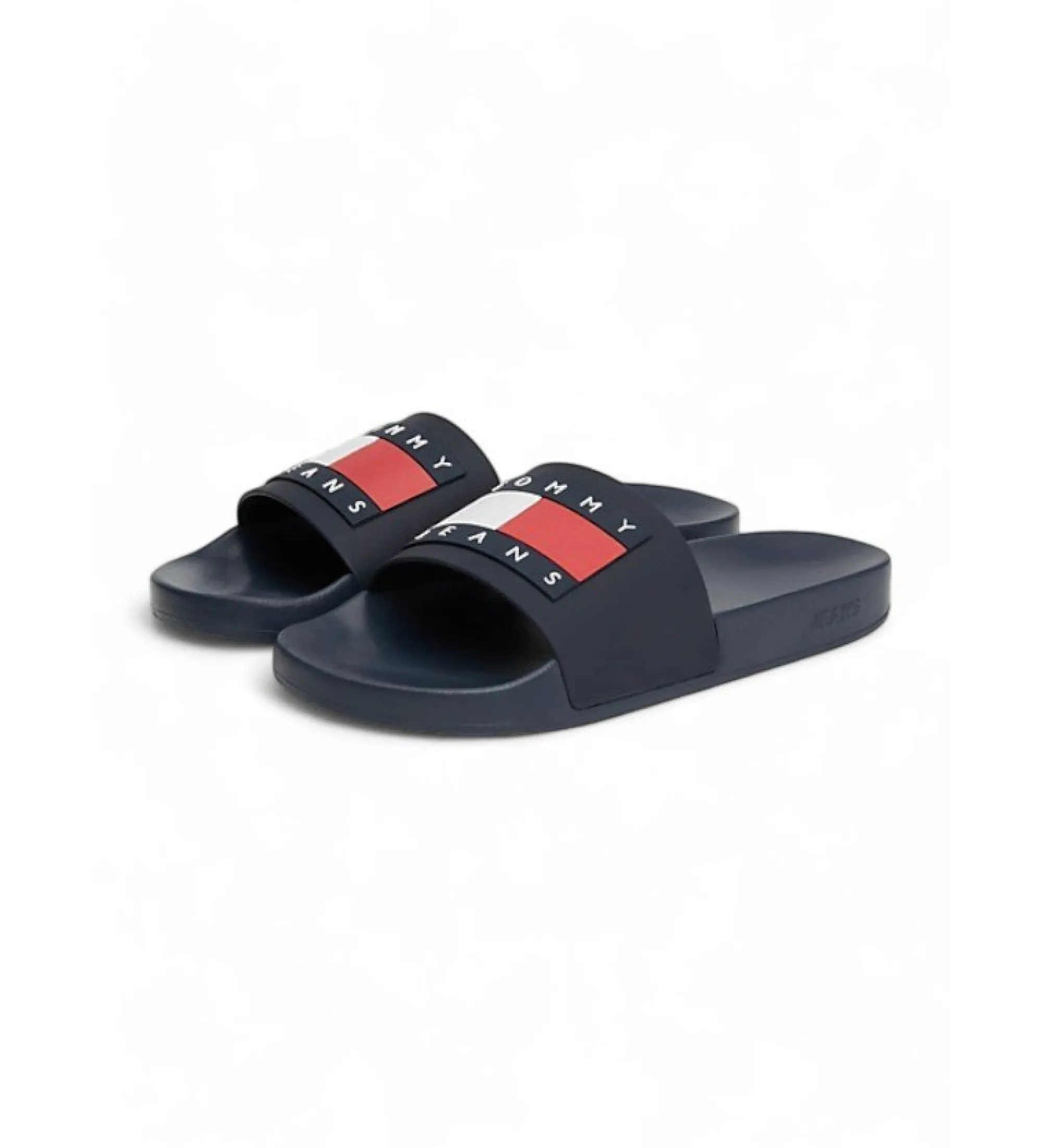 Chanclas con logo en relieve marino