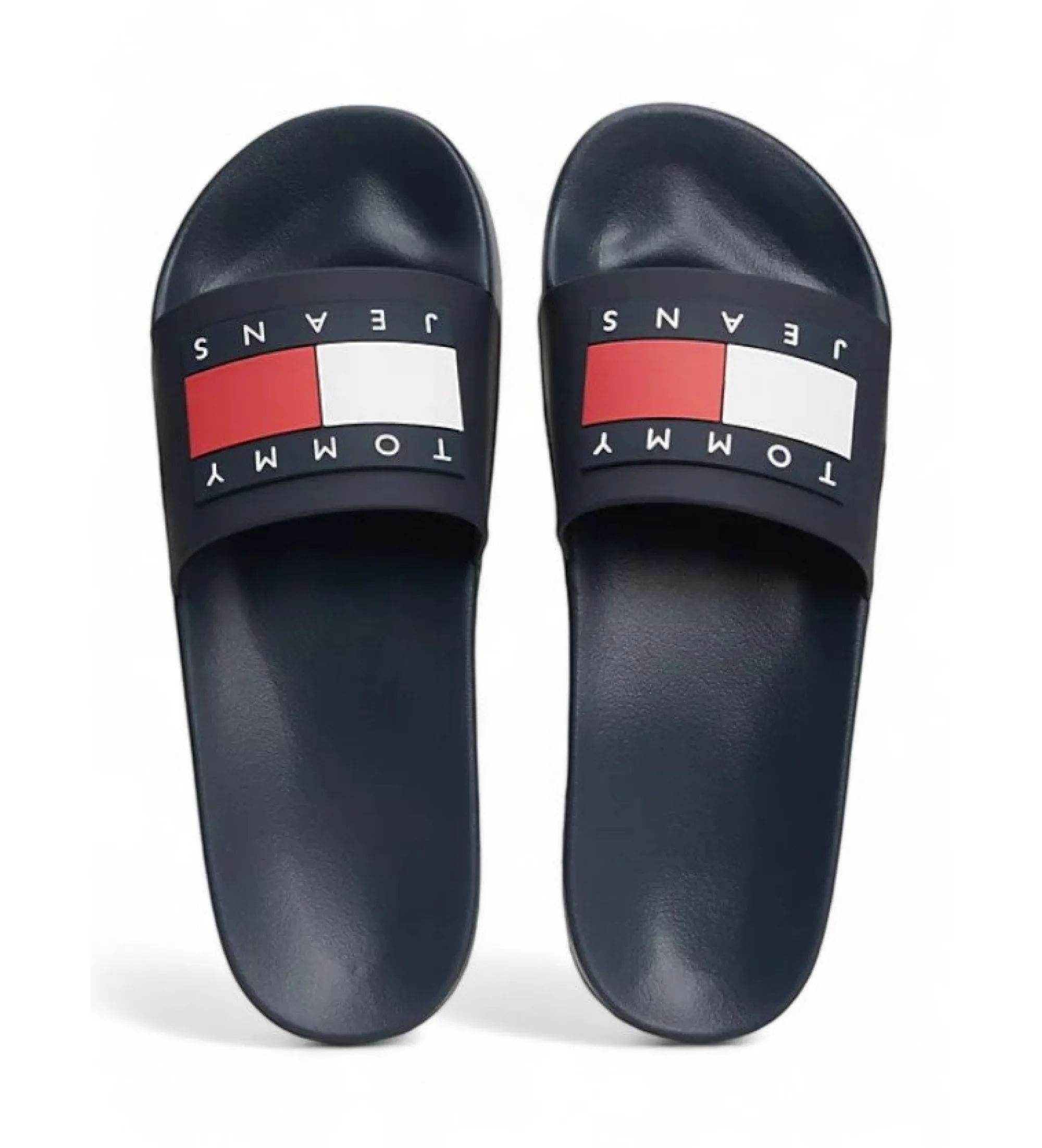 Chanclas con logo en relieve marino
