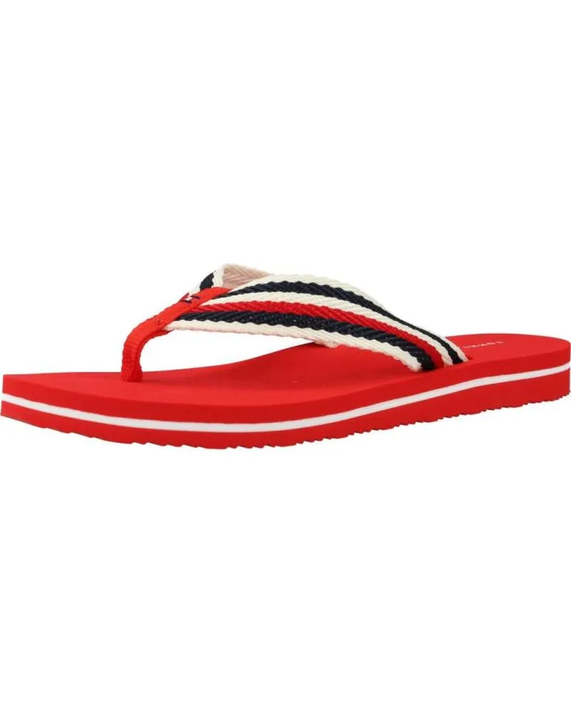 Chanclas de Mujer TOMMY HILFIGER ZAPATO CALLAGHAN ROJO