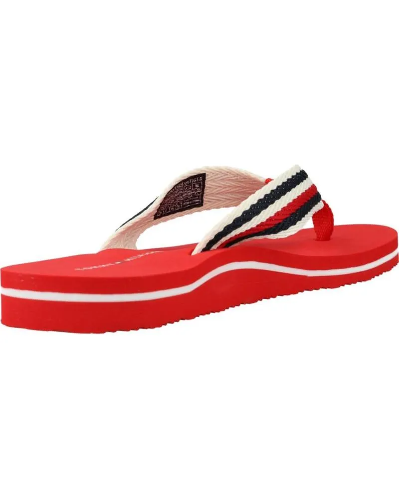 Chanclas de Mujer TOMMY HILFIGER ZAPATO CALLAGHAN ROJO
