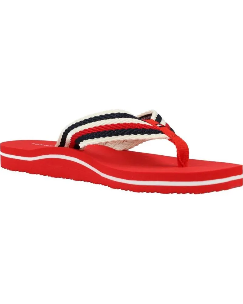 Chanclas de Mujer TOMMY HILFIGER ZAPATO CALLAGHAN ROJO