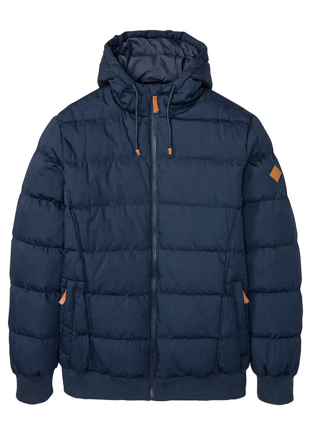 Chaqueta acolchada con corte de cazadora Azul marino