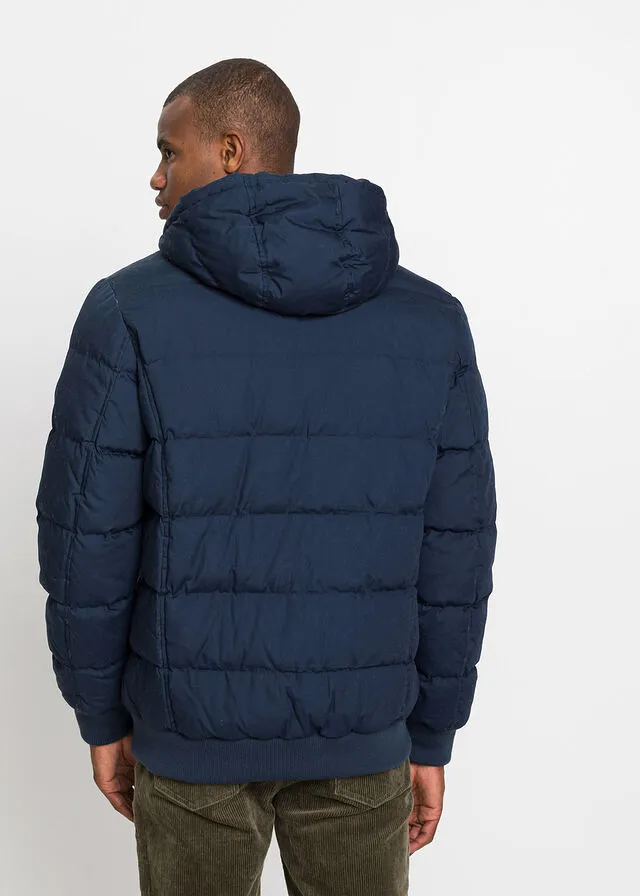 Chaqueta acolchada con corte de cazadora Azul marino
