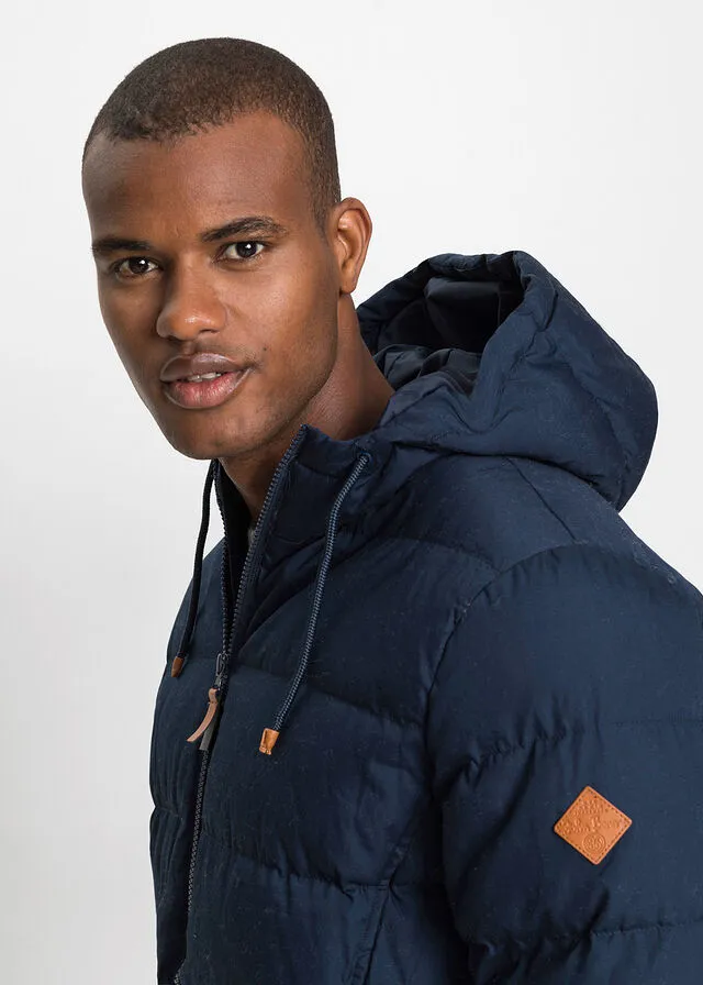 Chaqueta acolchada con corte de cazadora Azul marino