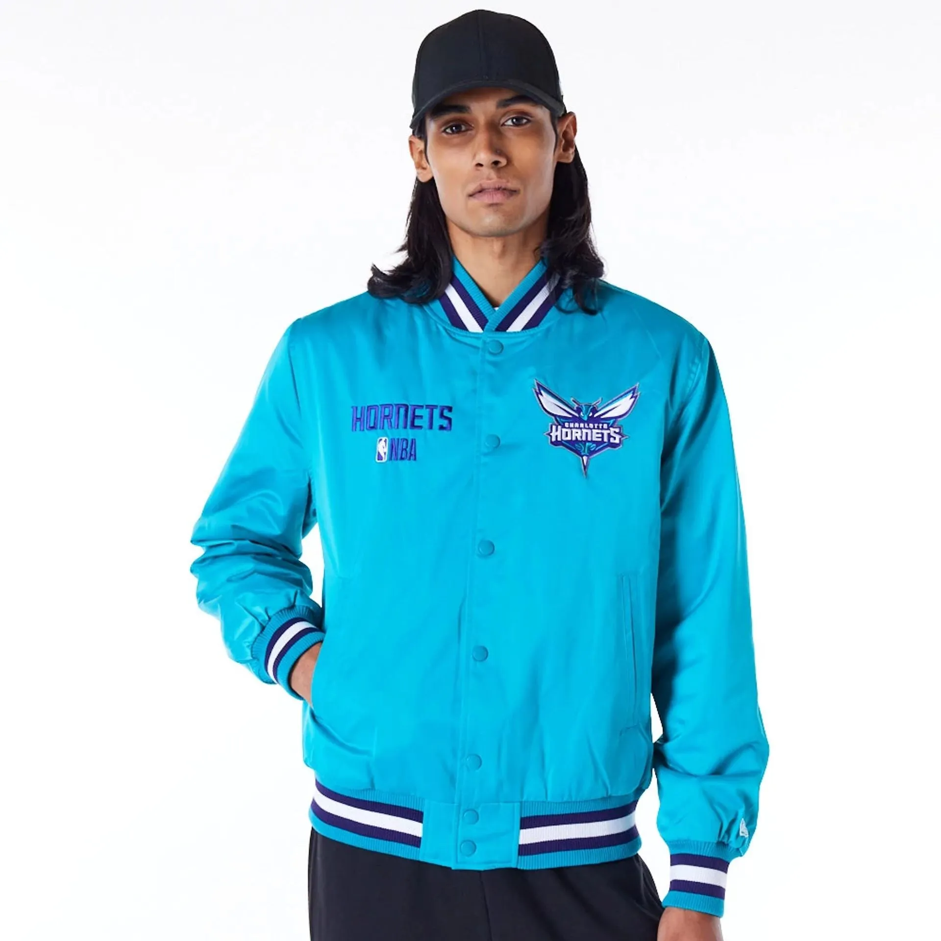 Chaqueta Bomber Charlotte Hornets NBA Satin