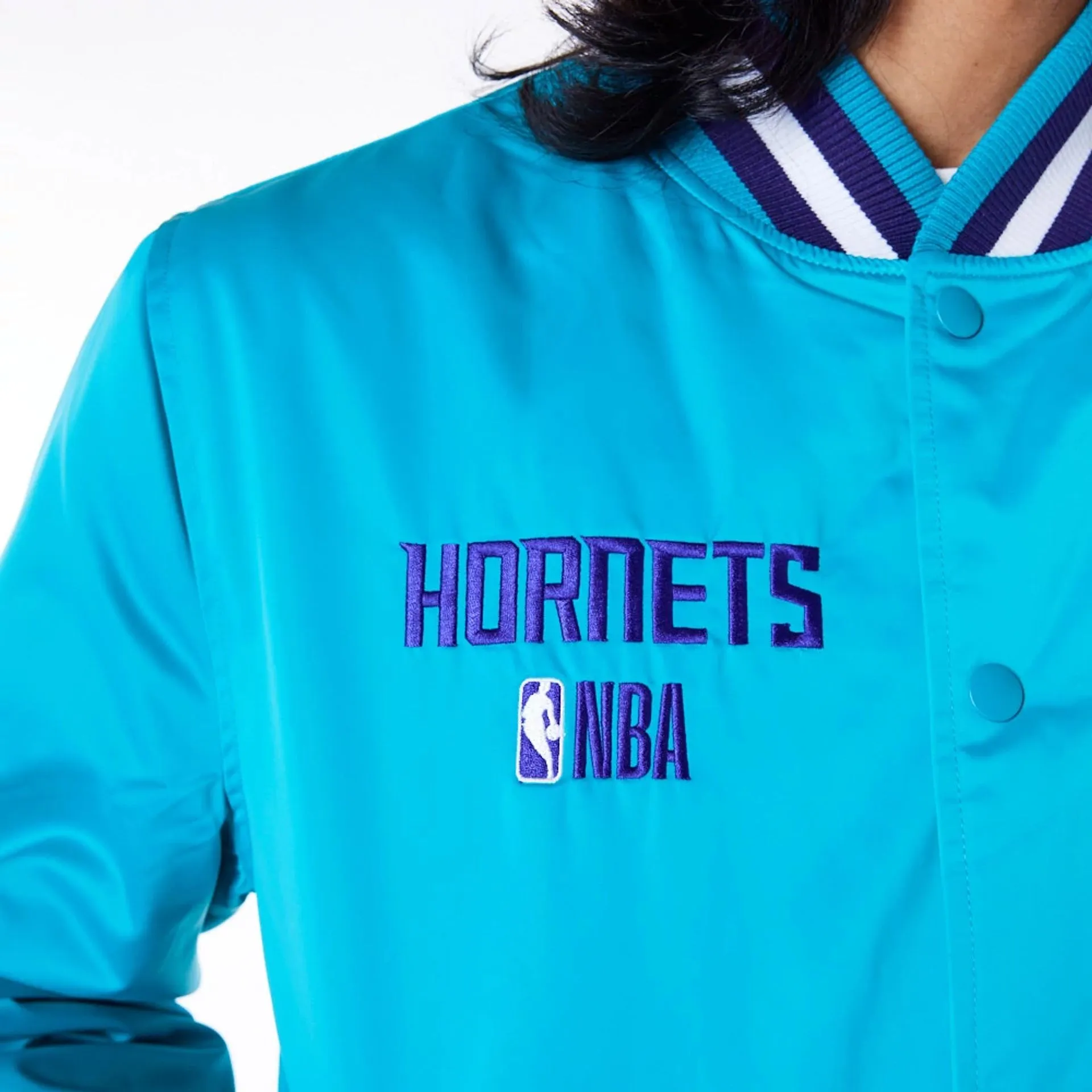 Chaqueta Bomber Charlotte Hornets NBA Satin