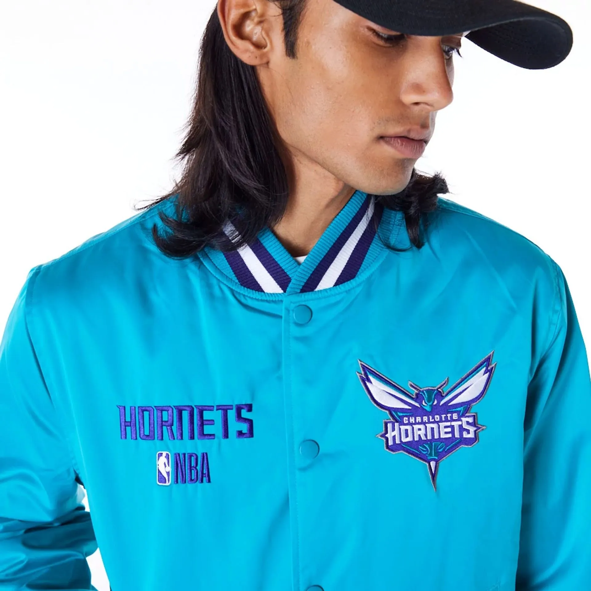 Chaqueta Bomber Charlotte Hornets NBA Satin