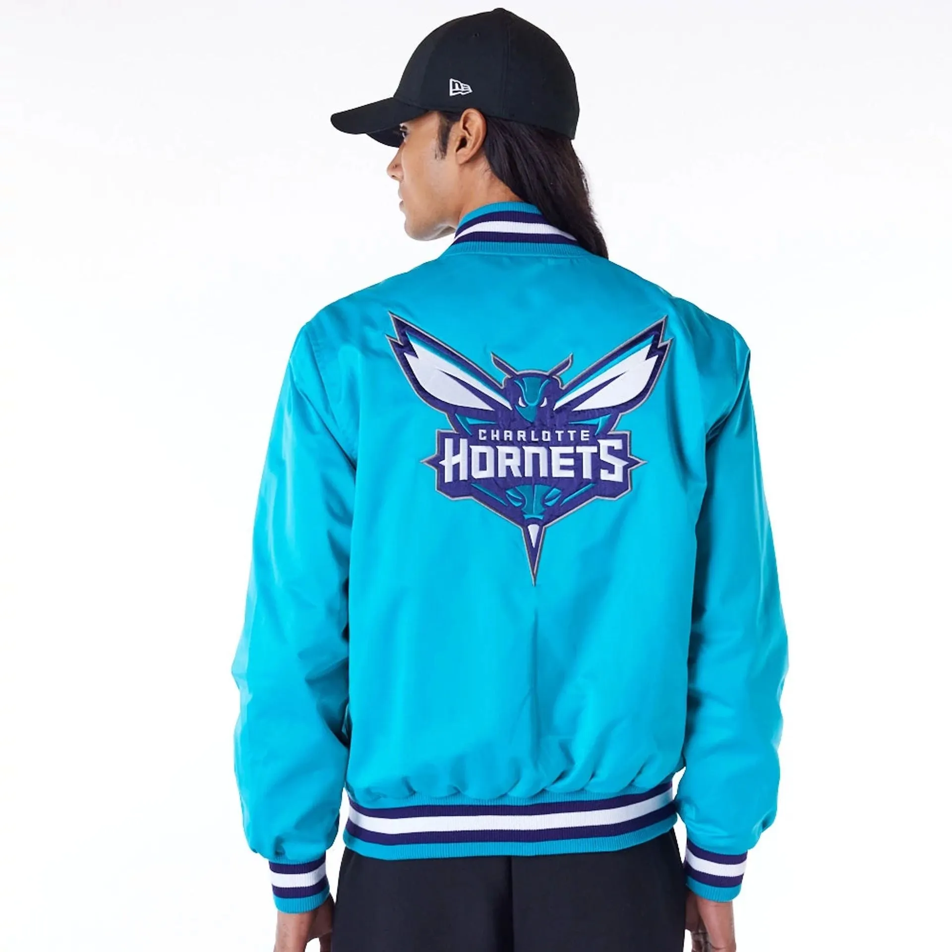 Chaqueta Bomber Charlotte Hornets NBA Satin