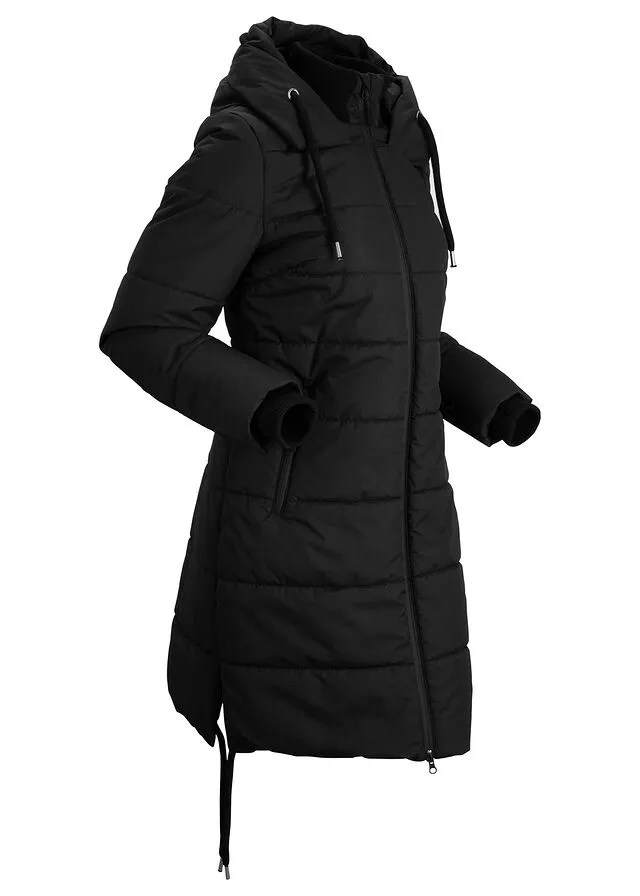 Chaqueta guateada para exteriores Negro