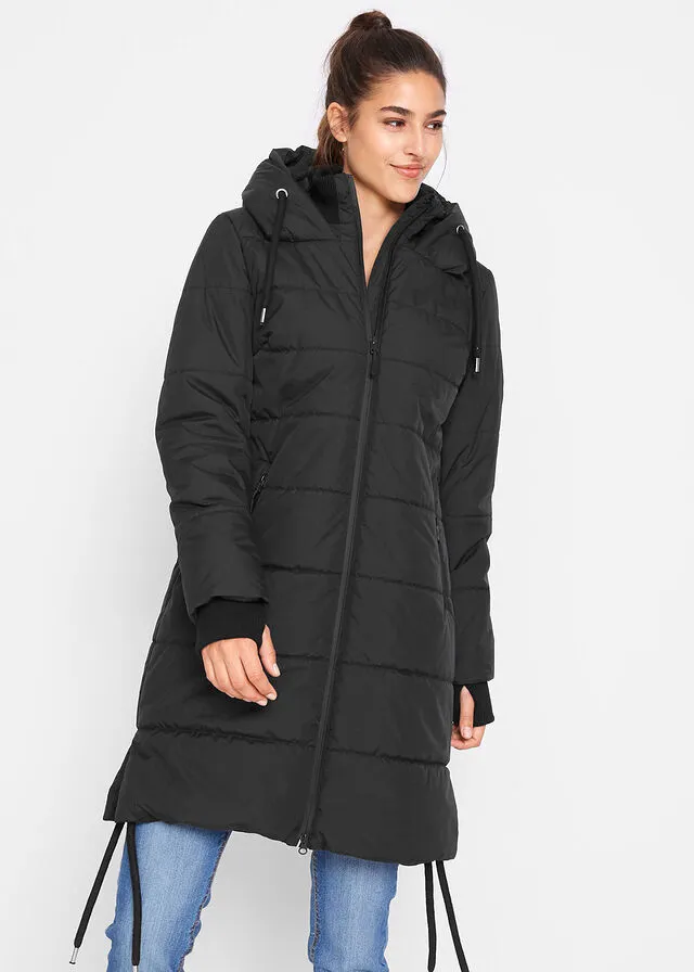 Chaqueta guateada para exteriores Negro