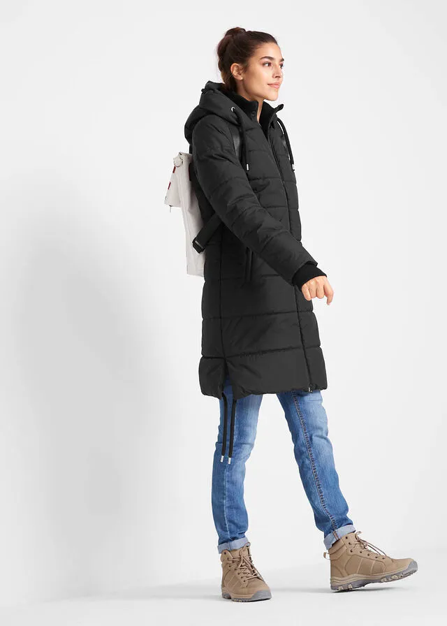 Chaqueta guateada para exteriores Negro