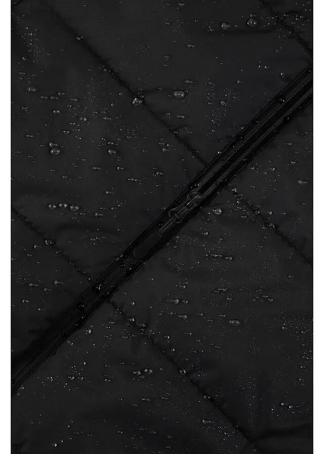 Chaqueta guateada para exteriores Negro