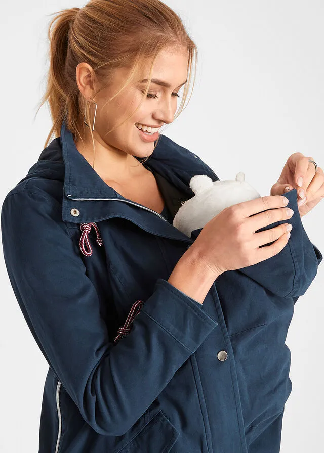 Chaqueta premamá/de porteo para el entretiempo Azul oscuro