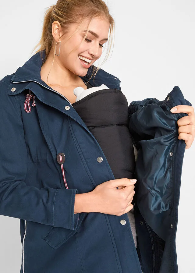 Chaqueta premamá/de porteo para el entretiempo Azul oscuro