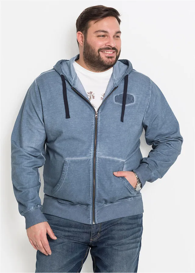 Chaqueta sudadera con capucha Azul desgastado
