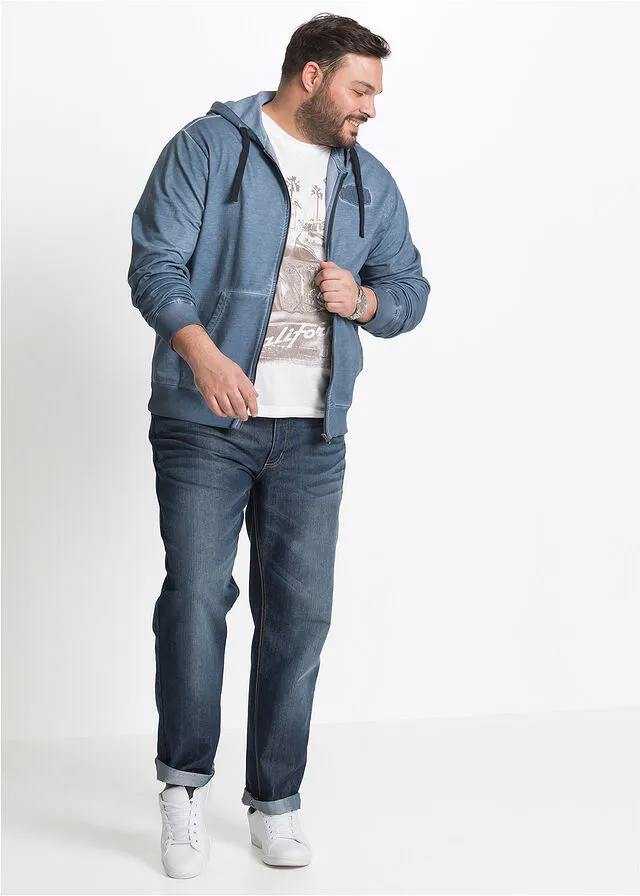 Chaqueta sudadera con capucha Azul desgastado
