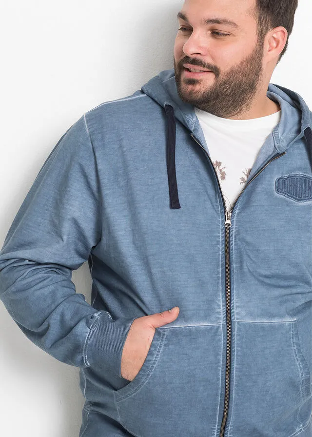 Chaqueta sudadera con capucha Azul desgastado