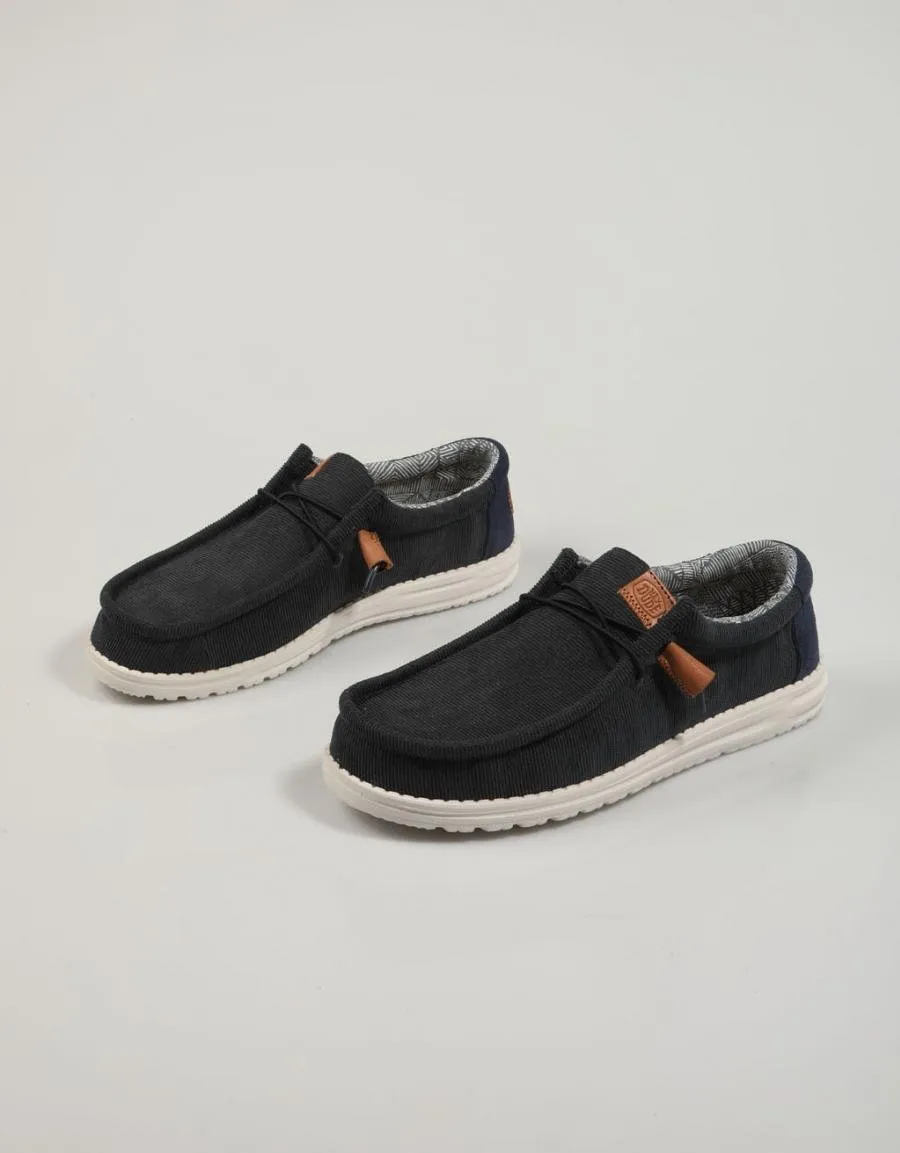  chaussures sportives DUDE Wally Corduroy en Bleu marine 83836