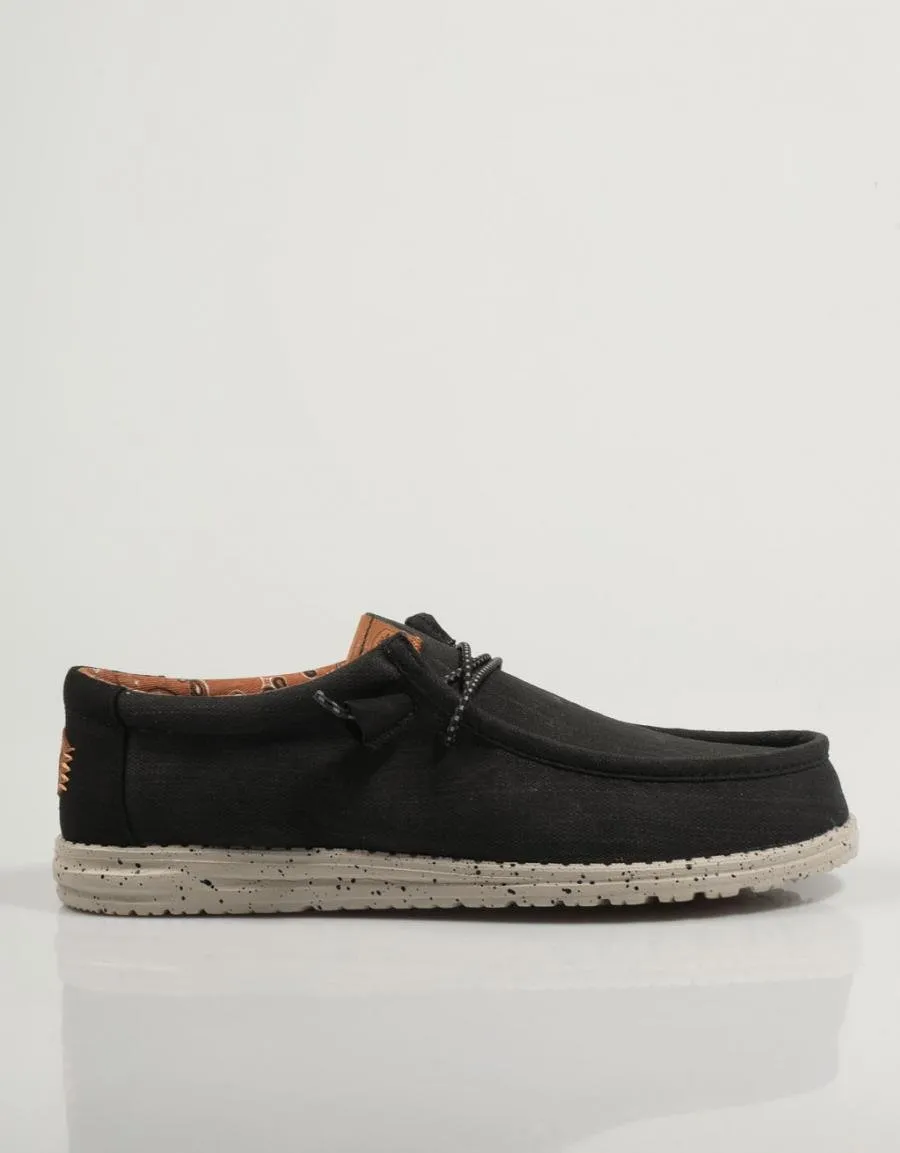  chaussures sportives DUDE Wally Washed Canvas en Noir 83833