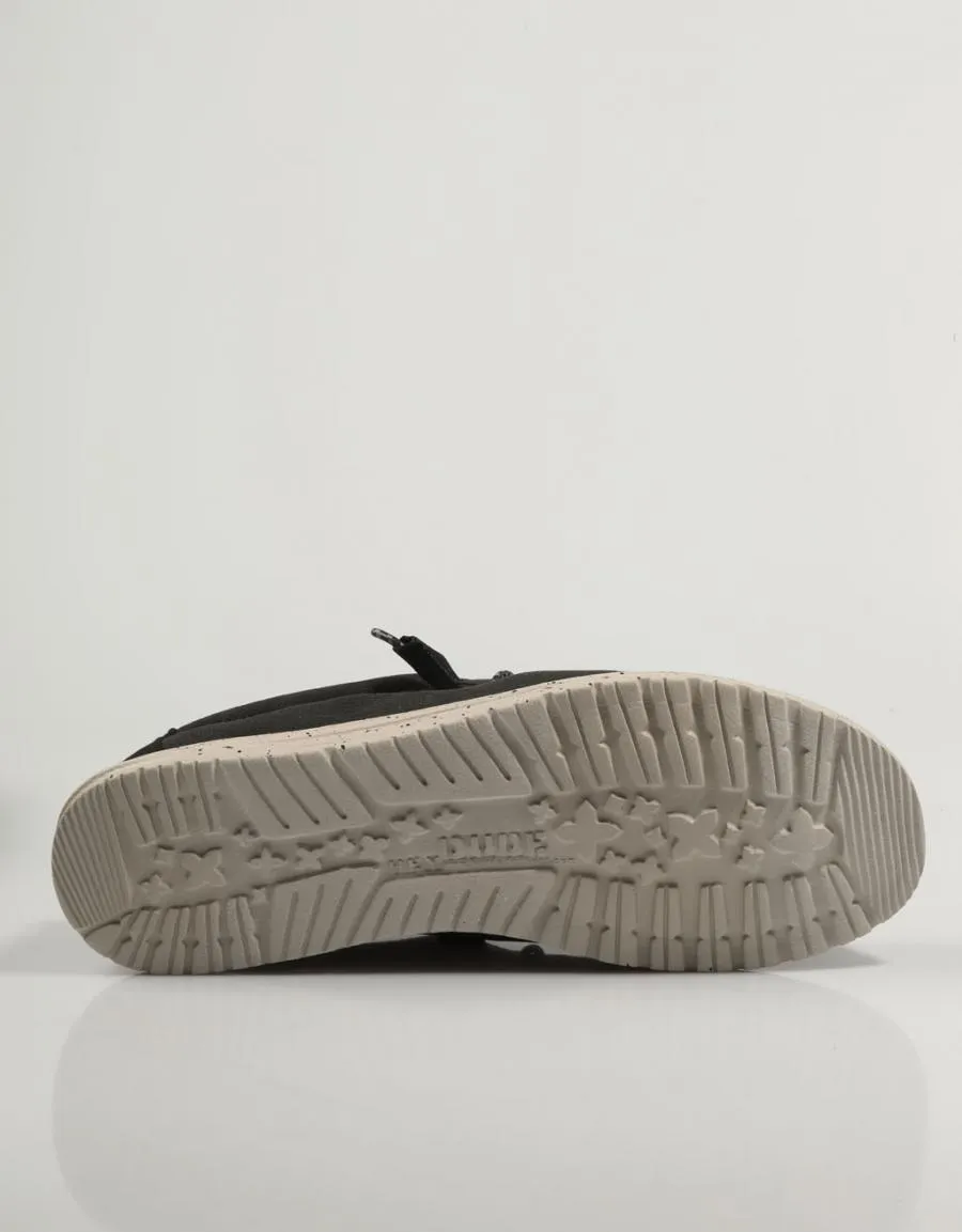  chaussures sportives DUDE Wally Washed Canvas en Noir 83833